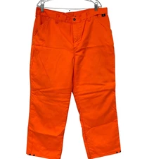 Hunting Pants High Visibility Orange Workwear Outdoor Safety Pants XL 38"