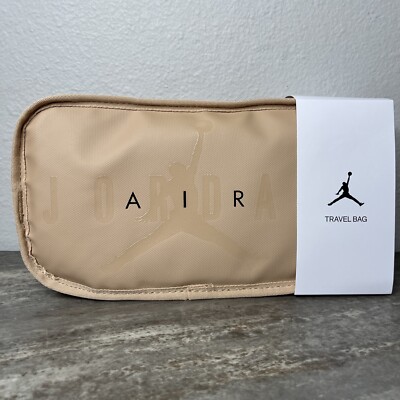 Nike Air Jordan Travel Dopp Kit In Sand- Clutch Bag Toiletries