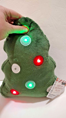Target Bullseye Playground Christmas Tree Light Up Throw Pillow