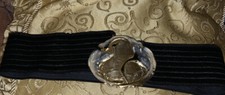 Vintage Charmant Belts of Beverly Hills Inc, Stretchy Belt; Buckle with Cranes