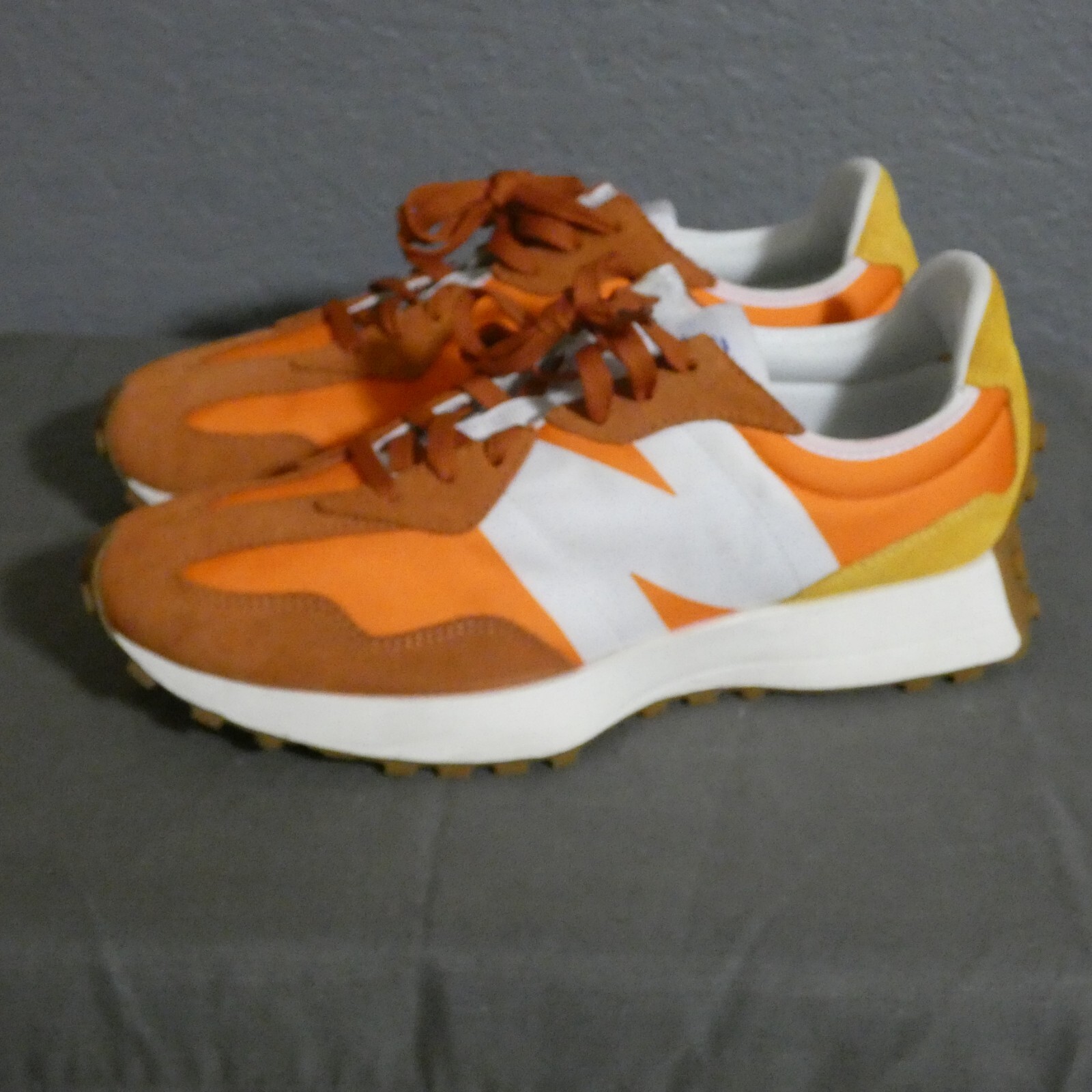 New Balance 327 Varsity Orange White Yellow Men's Siz… Gem