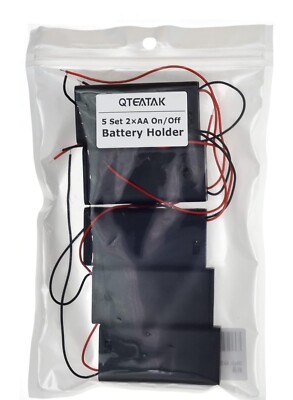 Qteatak AA Battery Holder Set Of 5 With On / Off Switch 