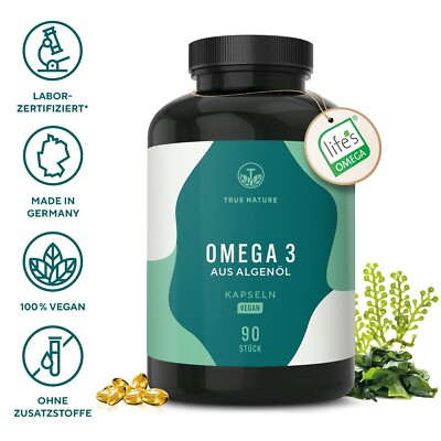 Omega 3 Vegan - Premium Algenöl - life's  OMEGA Rohstoff - TRUE NATURE 