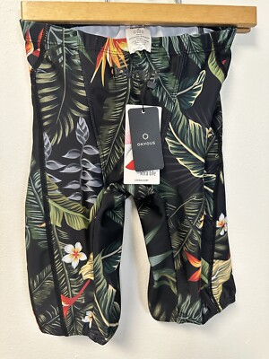 Onvous Tropics Men's Swim Jammer | Racing & Training Swimsuit | NWT Size M 24