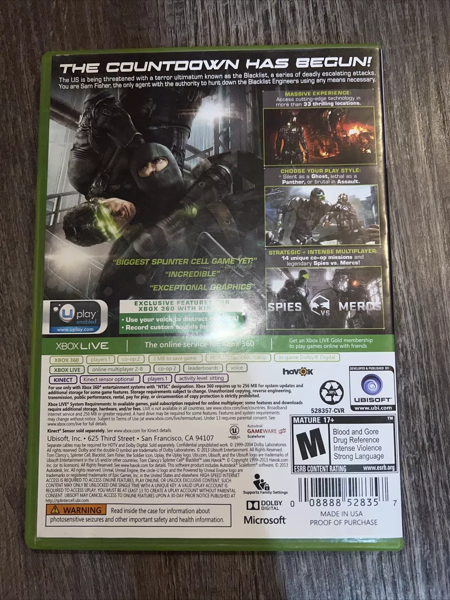 Tom Clancy's Splinter Cell: Blacklist - Xbox 360 – Retro Raven Games