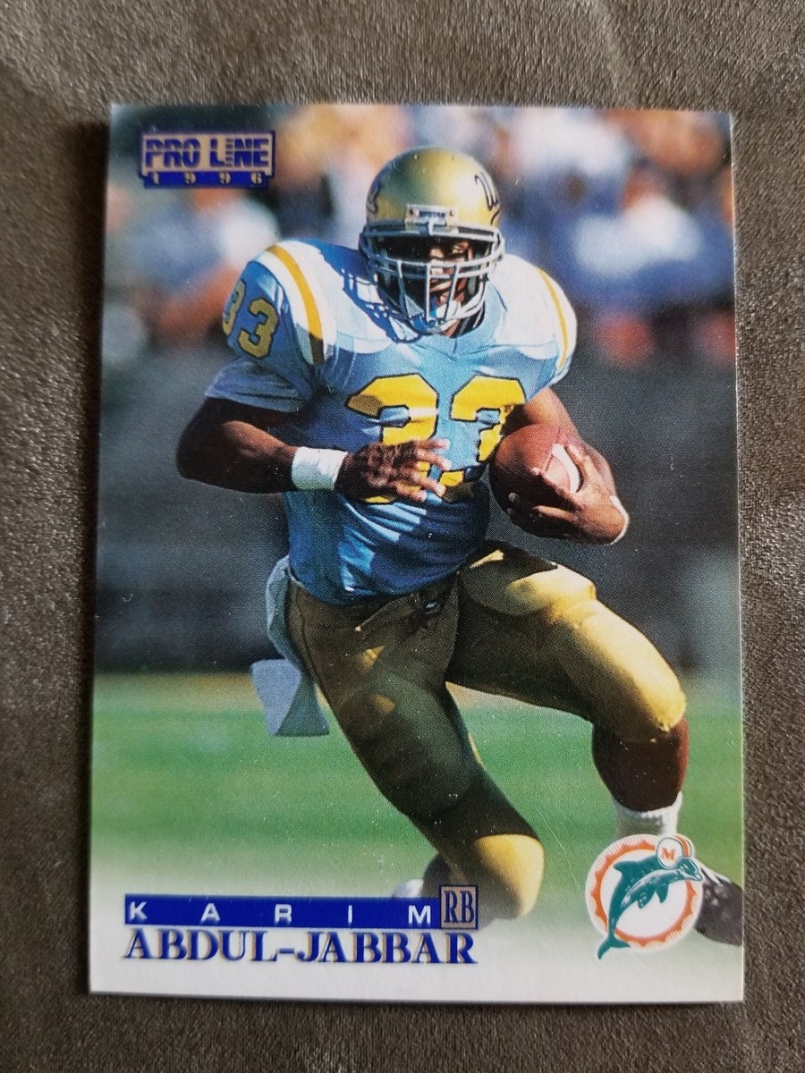1996 Pro Line Football Card 319 Karim Abdul-Jabbar Rookie - Dolphins