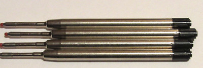 4 PARKER STYLE  BLACK GEL REFILLS-MEDIUM-METAL BODY-FIT PARKER PENS
