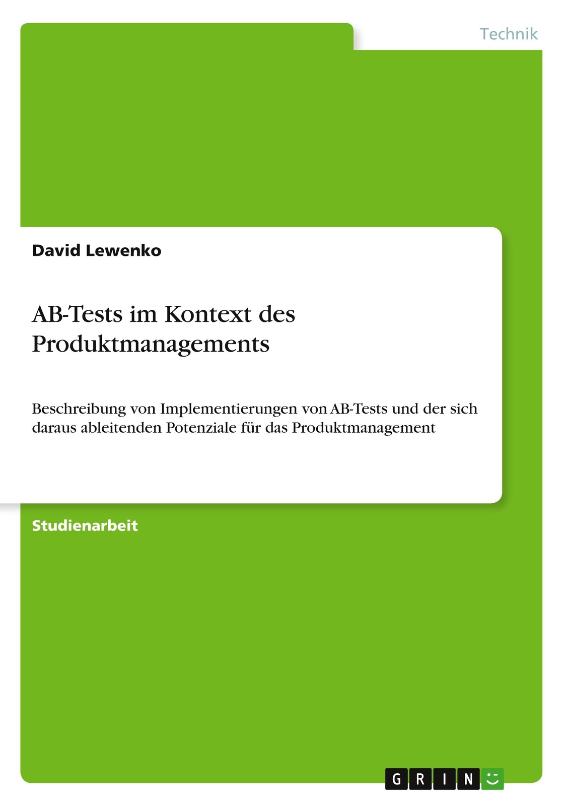 Thumbnail - Ab-tests Kontext Des Produktmanagements | Buch | 9783346331571