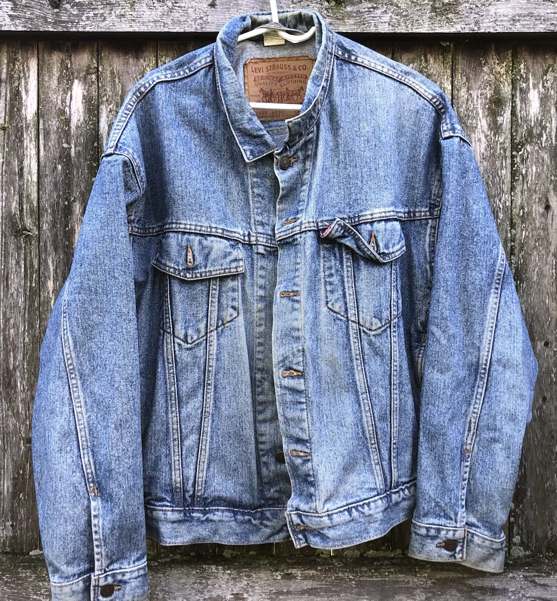 VINTAGE LEVIS DENIM TRUCKER JEAN JACKET 70598 4891 MEN'S SIZE L