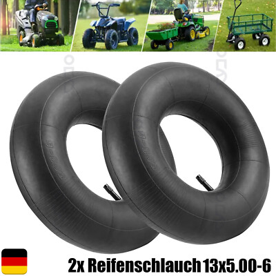 2x Reifenschlauch 13x5.00-6 Luftschläuche TR13 Für Aufsitzmäher Rasentraktoren