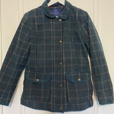 Ness Waxed Jacket Size 10 Rich Teale Check Country  Sports Vgc