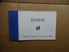 1966 Buick Accessories Brochure Original Vintage Booklet