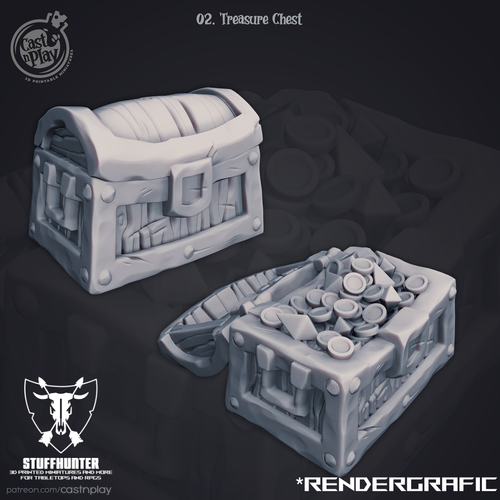 Treasure Chest CastnPlay Dnd Miniature Tabletop Box eBay