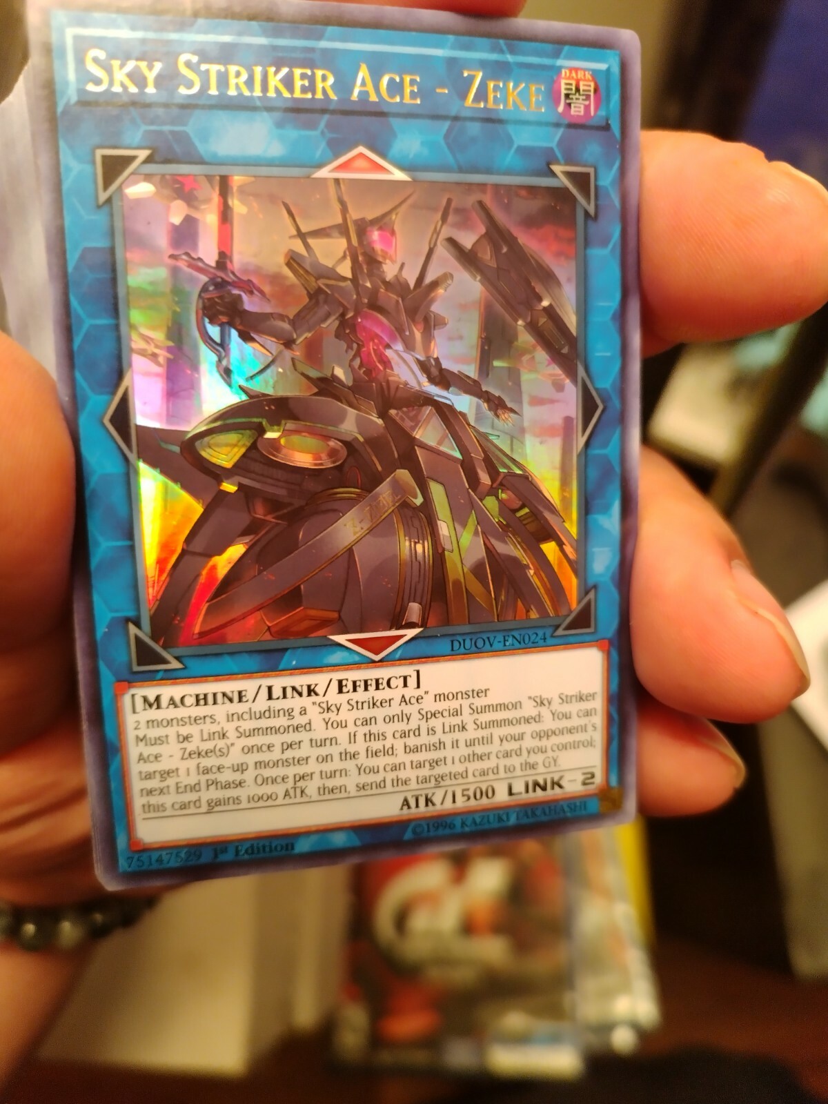 Yu-Gi-Oh! TCG Sky Striker Ace - Zeke Duel Overload DUOV-EN024 1st Edition Ultra