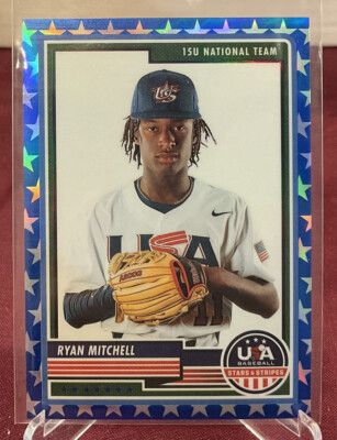 2023 Panini USA Stars & Stripes Ryan Mitchell #34 Blue Stars Prizm /75