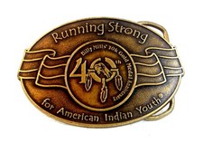 Billy Mills Running Strong American Indian Youth Belt Buckle
