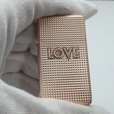 Rare Zippo Lighter Arrmor LOVE RG Windproof Rosegold Satin Genuine Case Pocket