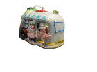 Santa Beach RV Airstream flamingo floatie surf board Glass Xmas Ornament Unique — photo 8
