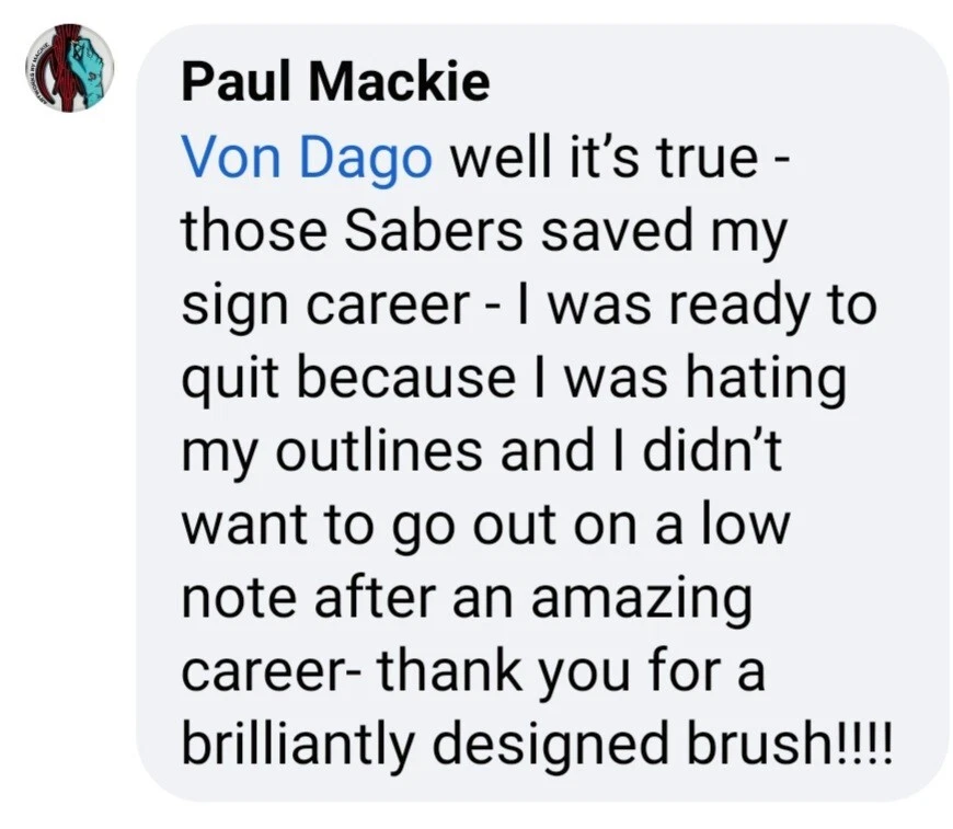 PROFESSIONAL 6 BRUSH SET of Lettering / Detail Brushes - PRO'S KNOW Foto 3 de 4