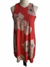Calvin Klein Women’s 4 Dress Sleeveless Sheer Fully Lined Floral White Orchid