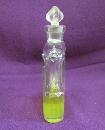 ANTIQUE 19TH CENTURY CRYSTAL GLASS PERFUME BOTTLE w/CONTENT - Picture 3 of 5