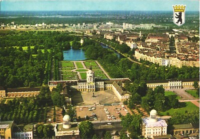 Berlin Germany Charlottenburg Palace Aerial View Chrome Postcard 1985 Posted