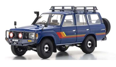 Kyosho 08956XBL Toyota Land Cruiser 60 with optional parts Blue 1:18