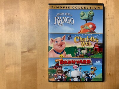 Charlottes Web - Rango - BarnYard 3 Movie Collection (DVD, 2013, 3-Disc ...