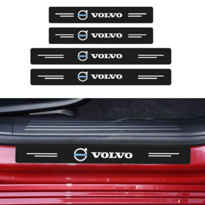 4PCS Car Door Sill Protector Anti-Scratch Rubber Threshold Strips for Volvo
