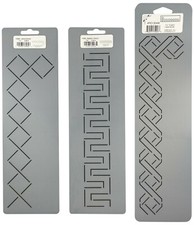 3 Quilting Stencils Geometric Border Quilt Pattern Ribbon Lattice Celtic Stencil