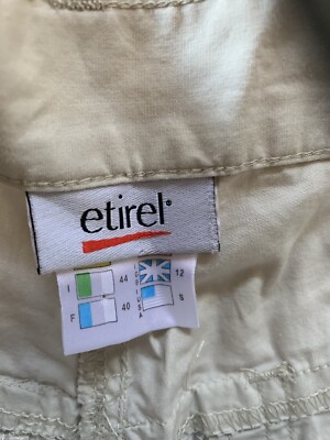 Pantalon Jeans Femme Etirel Taille 38, Couleur Beige/Blanc, Coupe Skinny, Coton, Occasion