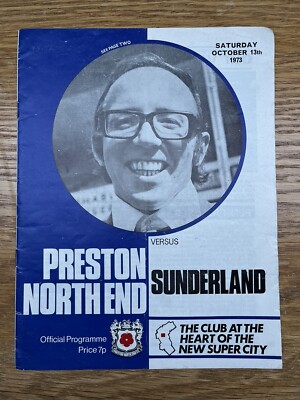 1973-74 Preston North End v Sunderland 