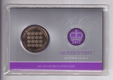 AUSTRALIAN: 2011 $5 ROYAL COLLECTION QUEEN ELIZABETH II ROYAL VISIT COIN #M3397