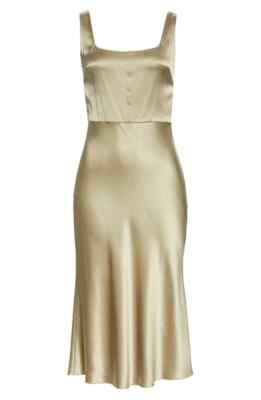 NEW VINCE Slim Fitted Slipdress in Sepia - size 12 #D5302 | eBay