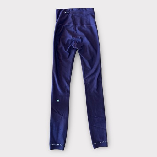Lululemon Women’s In Focus Zoned In Tight In Plum Shadow Laser Cut Reflective 4 - Picture 2 of 7