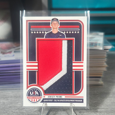 Panini 2025 USA Baseball Stars & Stripes Jersey Prime Gavin Poteet #JMJ-LQ  /10