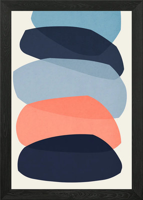 Geometrische Collage 01 Gerahmtes Wandbild Poster Leinwanddruck Bild