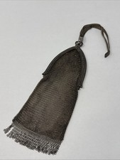 Vintage Whiting  Davis Metal Mesh Art Deco Design Flapper Purse