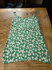 Reformation Seville mini dress in green daisy prints sz XL