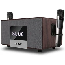RHM K222 Karaoke Machine and Home Theater System with Wireless Microphones