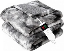 Electric Heated Blanket Throw 50''x60''Size Faux Fur Heating Blanket 10 Heating