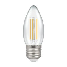 Image of Candle 4.2 Watt Clear E27 / ES LED Dimmable 2700k warm white Crompton 7154-1