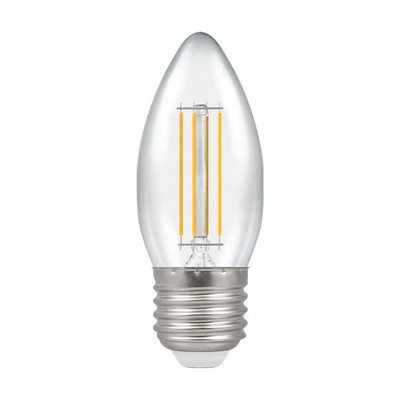 Kerze 6,5 = 60 Watt klar E27 / ES LED dimmbar 4000k kaltweiß Crompton 18761