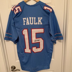 Tennessee Titans Keldric Faulk Authentic Signature Jersey Verified Primetime