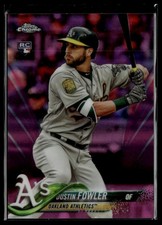 2018 Topps Chrome Update #HMT13 Dustin Fowler Pink Refractor RC