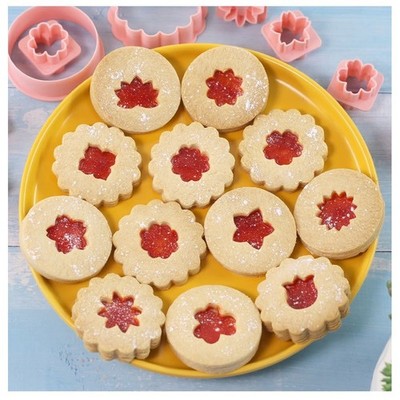 PP Blumen Ausstecher Set zum Backen von Plätzchen Easy Rinse 14,5x14,5x2,1