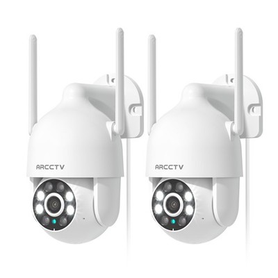 2K Security Cameras Outdoor, 360°Pan-Tilt View 2.4G/5G WiFi Security Camera w...