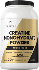Creatine Monohydrate Micronized Powder  2.2lbs  Unflavored  by Carlyle