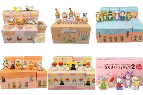 Mofusand Blind Box Figure Animal Cat Shark Fruit Anime Cartoon (Whole Set)