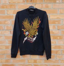 Dsquared2 Men's Eagle Print Sweatshirt made in Italy Dean Fit sz S